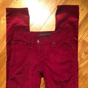 Rock & Republic Red Corduroy Jeans “Berlin” Size 0